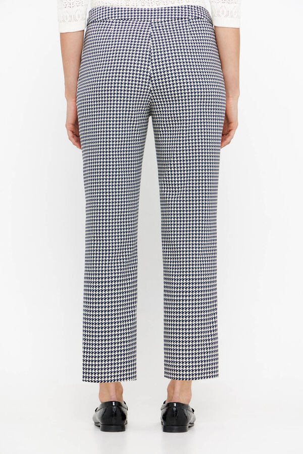 Cortefiel Pantal&oacute;n botones dorados Estampado azul