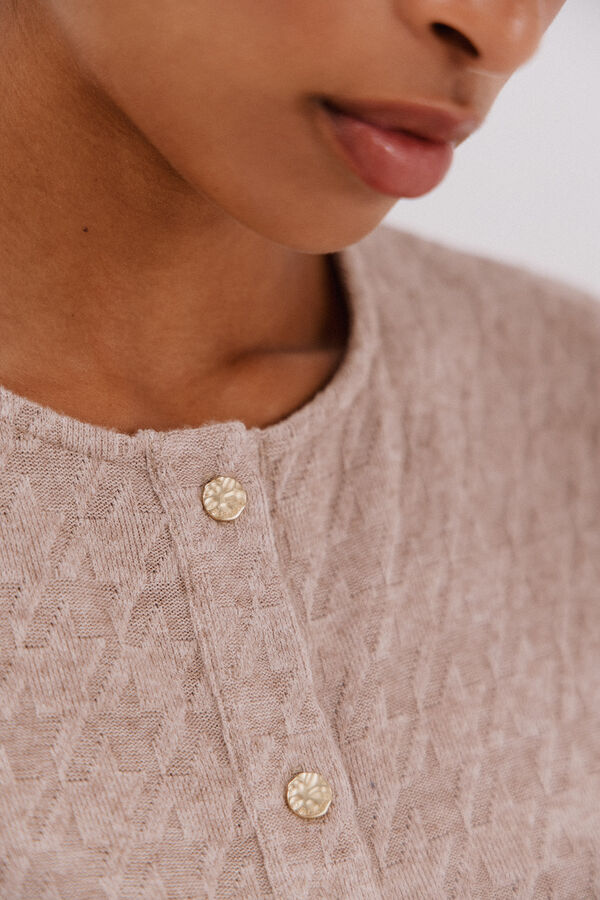 Cortefiel C&aacute;rdigan pata de gallo Marfil