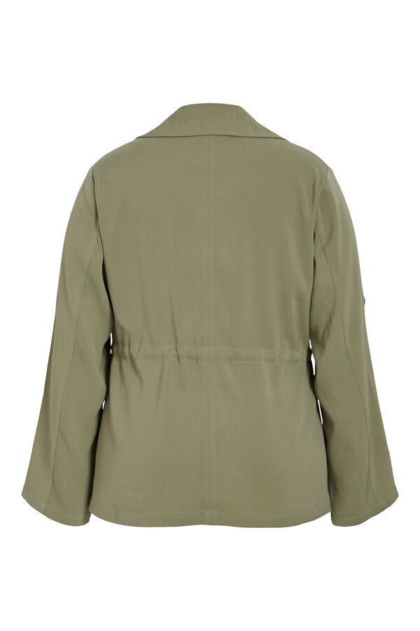 Evoked by Vila Chaqueta sahariana curve Verde oscuro