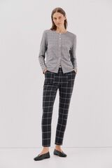 Cortefiel Pantal&oacute;n el&aacute;stico confort Estampado gris