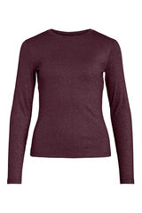 Vila Top de manga larga con glitter Granate