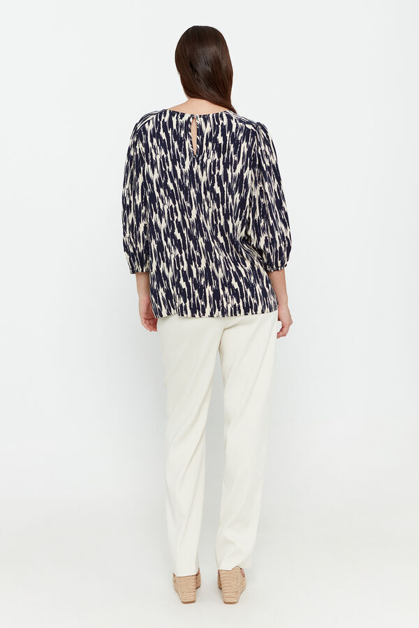 Vero Moda Top de manga 3/4 e gola redonda Cinzento