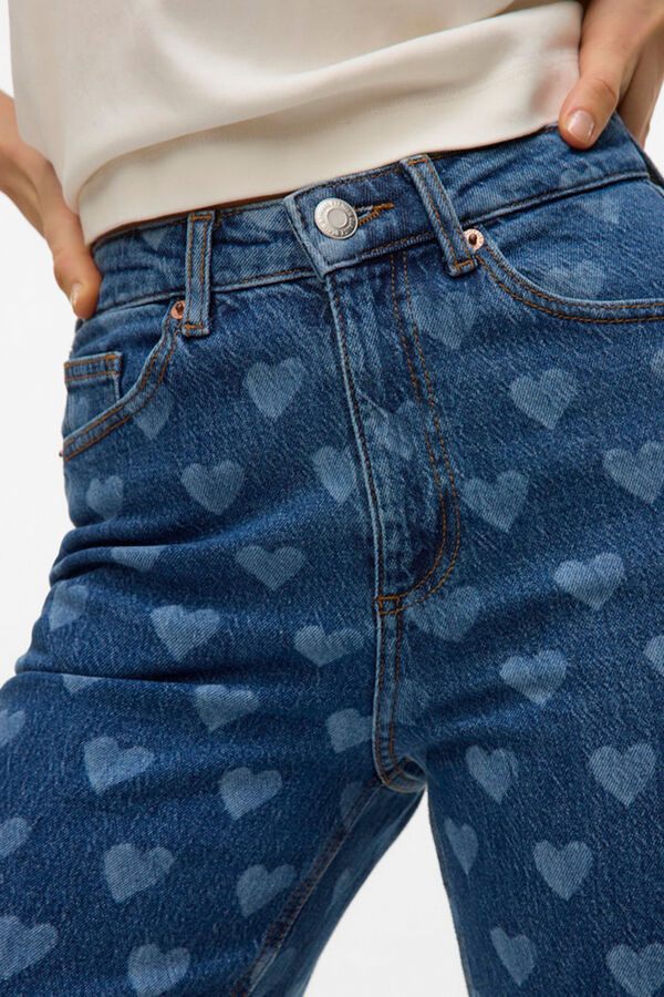 Vero Moda Pantal&oacute;n vaquero estampado Azul