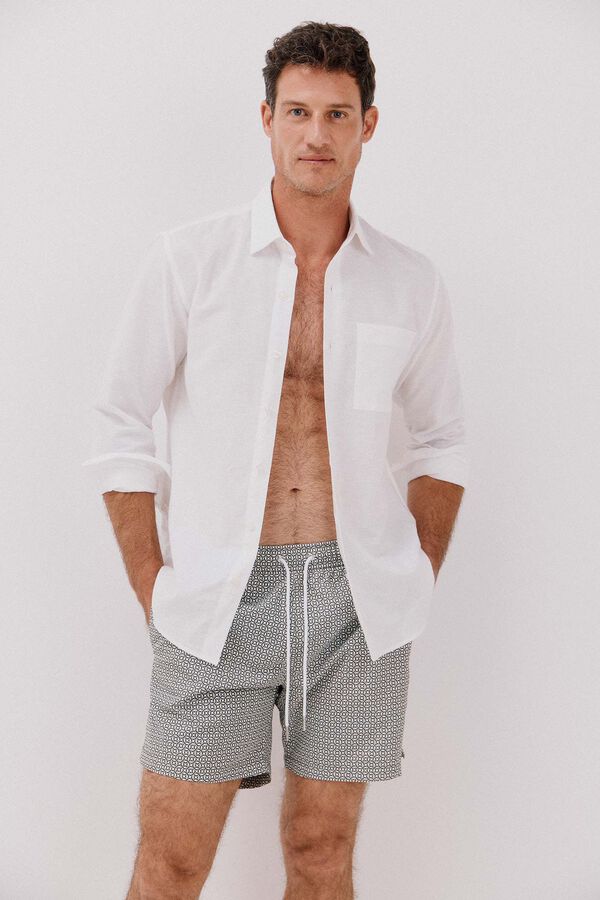 Cortefiel Mai&ocirc; com estampado geom&eacute;trica de c&iacute;rculos Verde