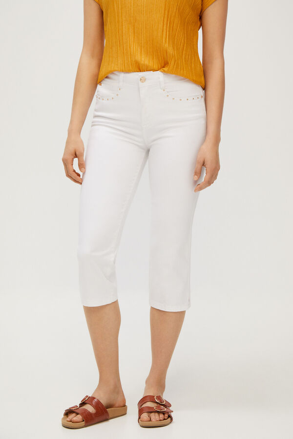 Cortefiel Calças jeans redutoras Branco
