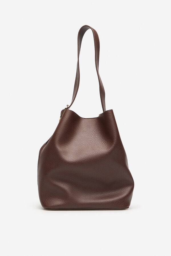 Cortefiel Shopper hebilla Marr&oacute;n