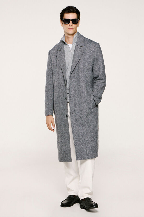 Selected Abrigo largo lana Gris oscuro