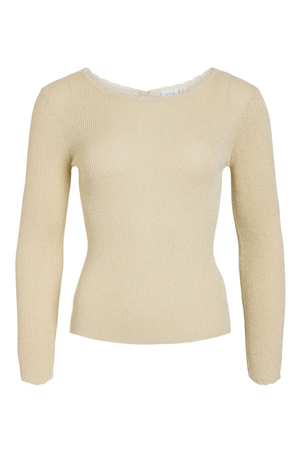 Vila Top de punto reversible con l&uacute;rex Beige