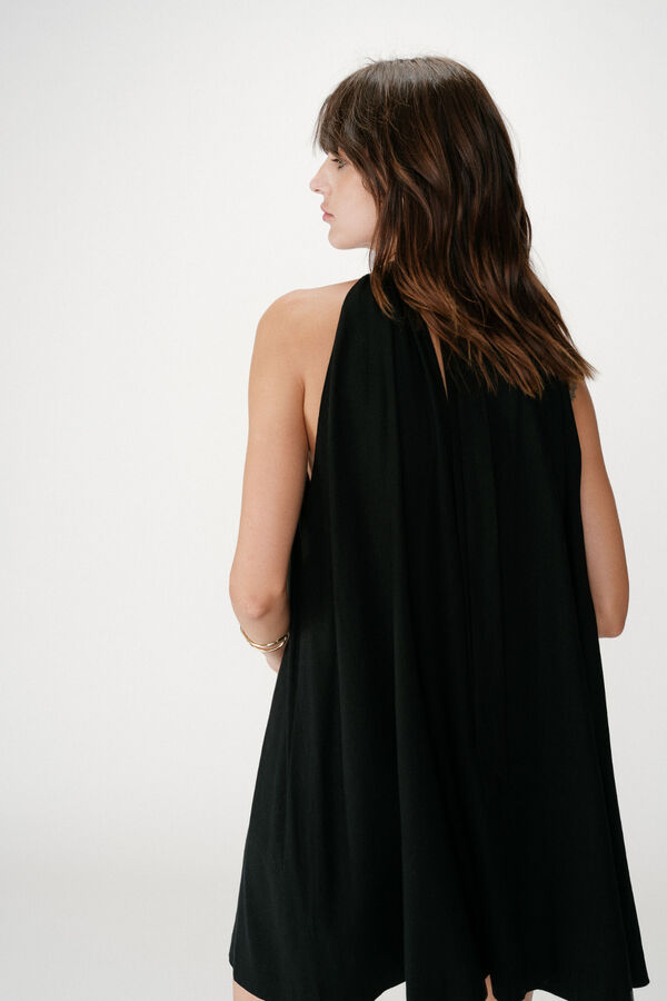 Grace & Mila Vestido curto gola halter Whola Preto