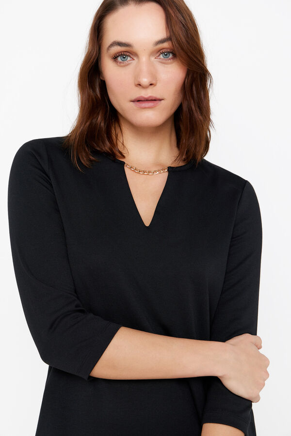 Cortefiel Vestido detalhe corrente Preto