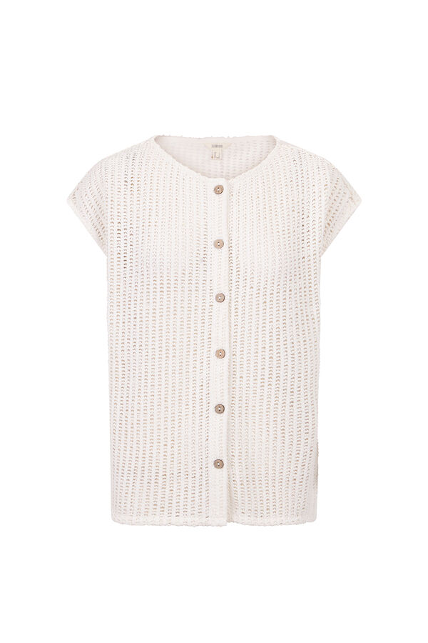 Slowlove Chaleco r&uacute;stico Marfil