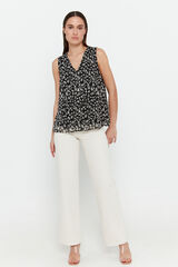 Vero Moda Blusa fluida estampada Negro