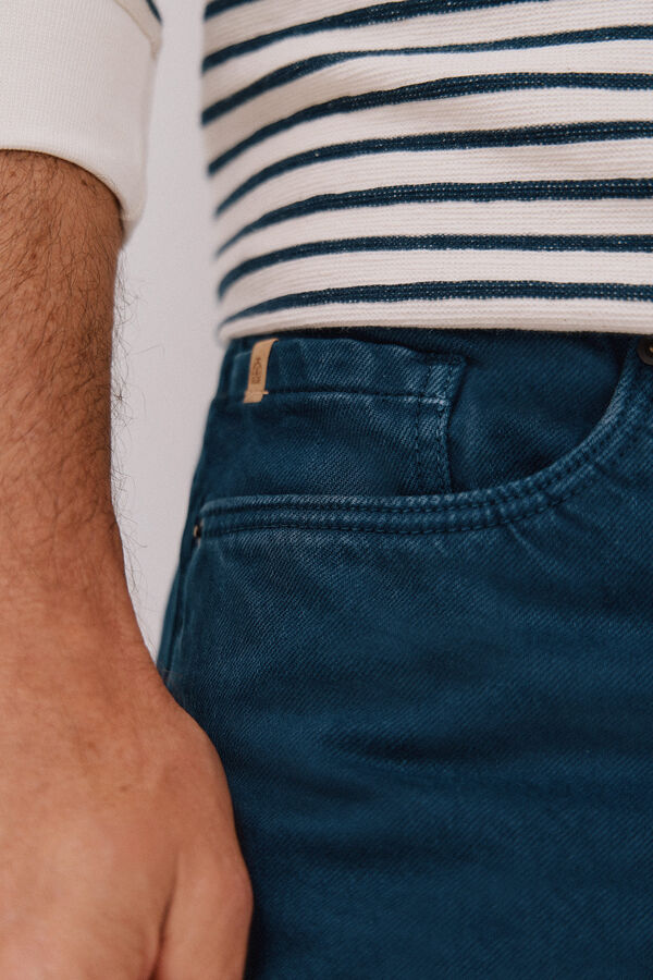 Cortefiel Bermuda denim cor Azul