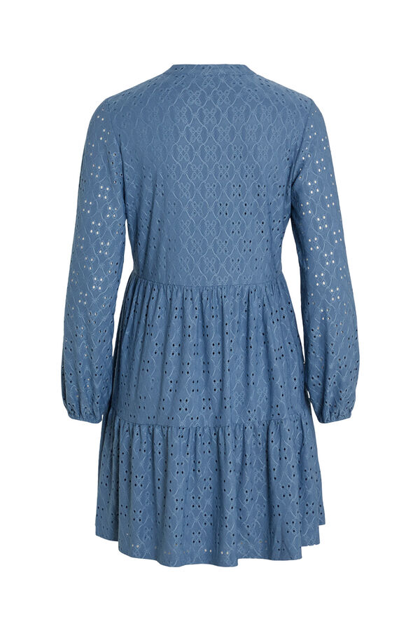 Vila Vestido troquelado Azul