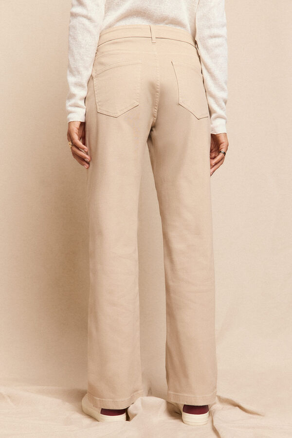 Slowlove Cal&ccedil;a jeans com abertura baixa  Ecru