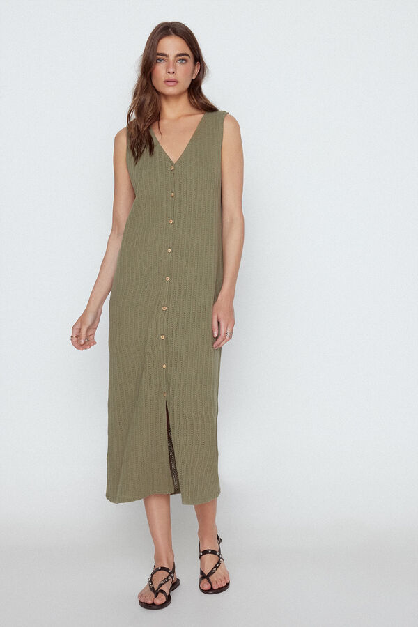 Slowlove Vestido curto el&aacute;stico Verde