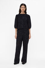 Object Pantal&oacute;n bordado perforado Negro