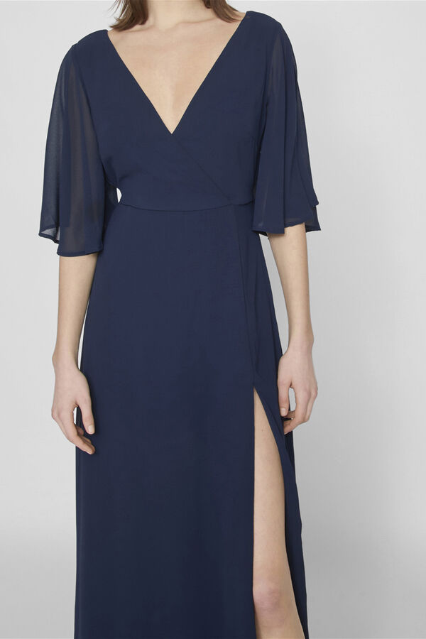 Vila Vestido largo cruzado Azul marino