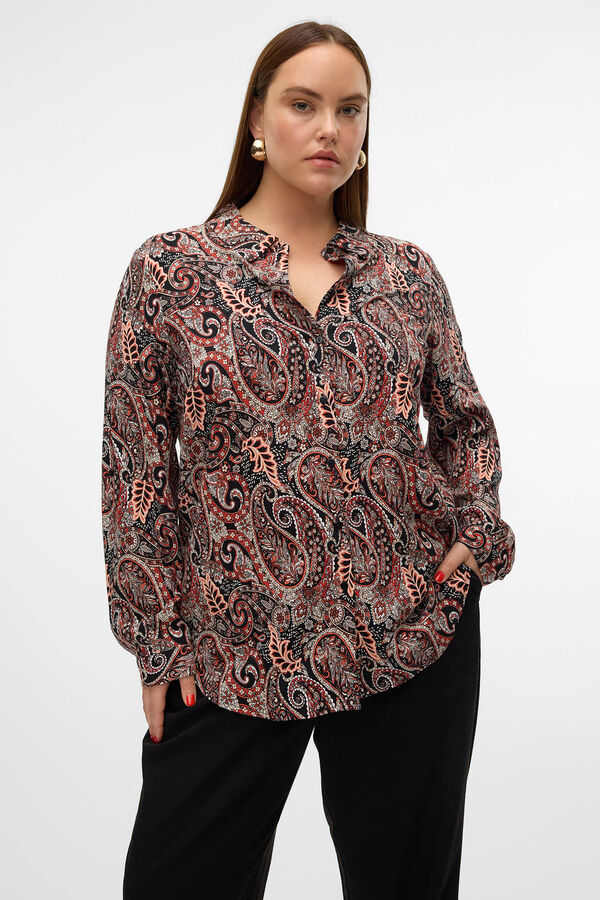 Vero Moda Curve Camisa estampada plus size Vermelho