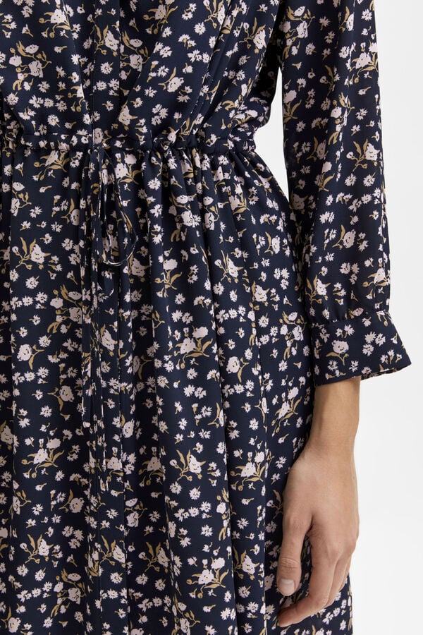 Selected Femme Vestido camisero de manga larga confeccionado con materiales reciclados Azul