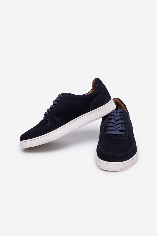 Cortefiel Sapatilhas sport pele Azul