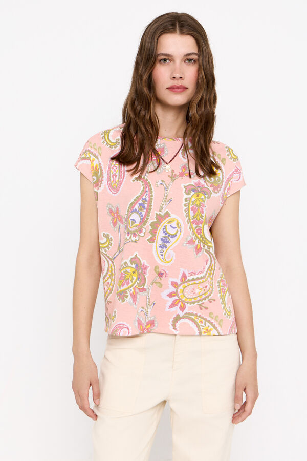 Cortefiel T-shirt b&aacute;sica renda Multicolorido