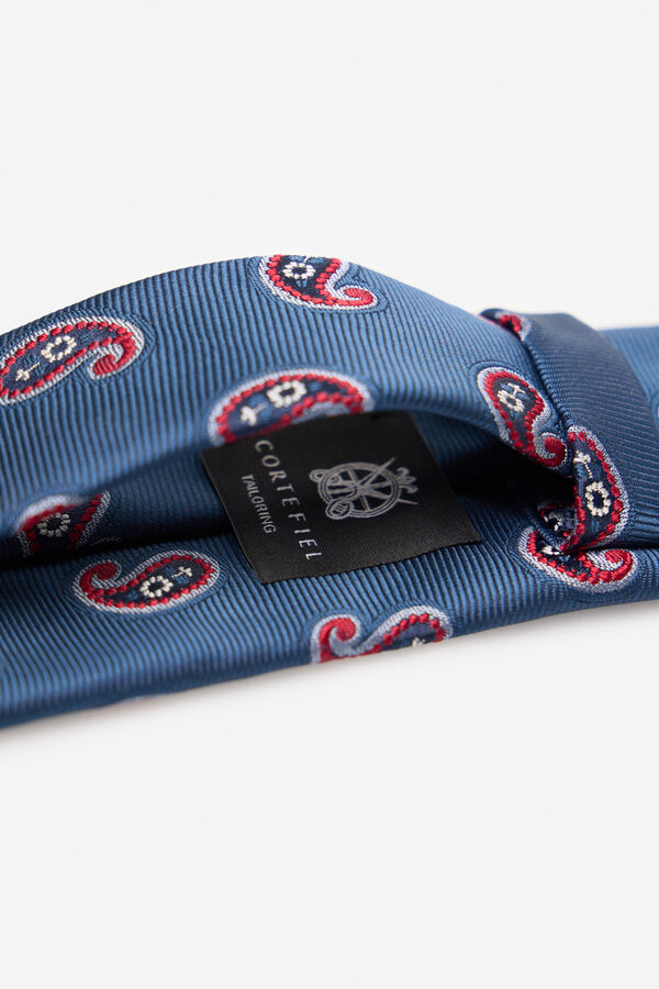 Cortefiel Gravata seda natural Azul