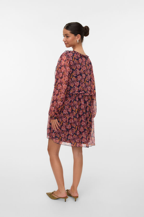 Vero Moda Vestido curto de chiffon  Vermelho