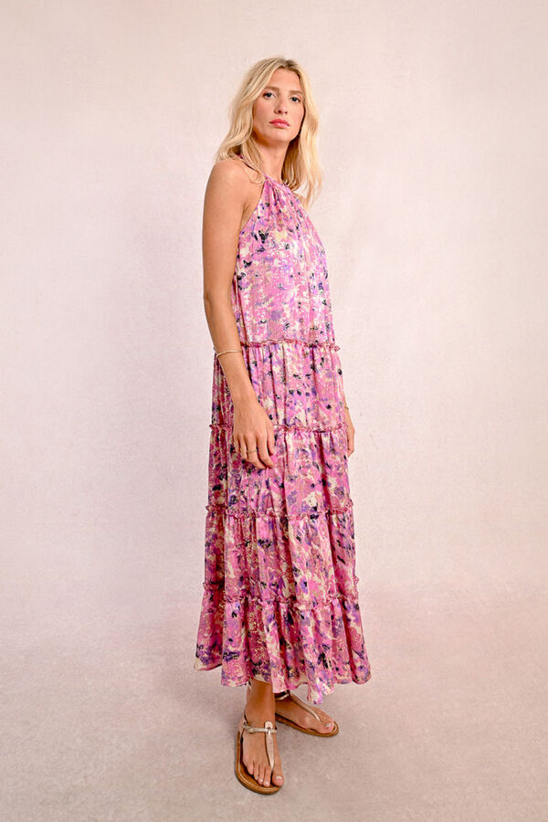 Molly Bracken Vestido largo escote halter Multicolor