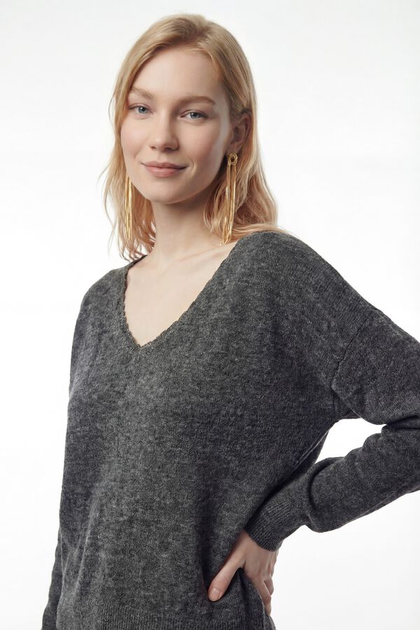 Vero Moda Jersey de punto reversible Gris oscuro