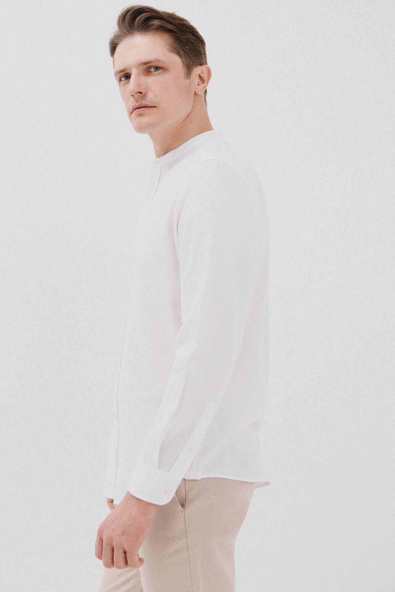 Cortefiel Camisa lisa gola mao.