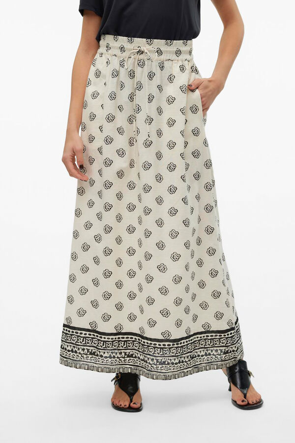 Vero Moda Falda larga estampada Gris