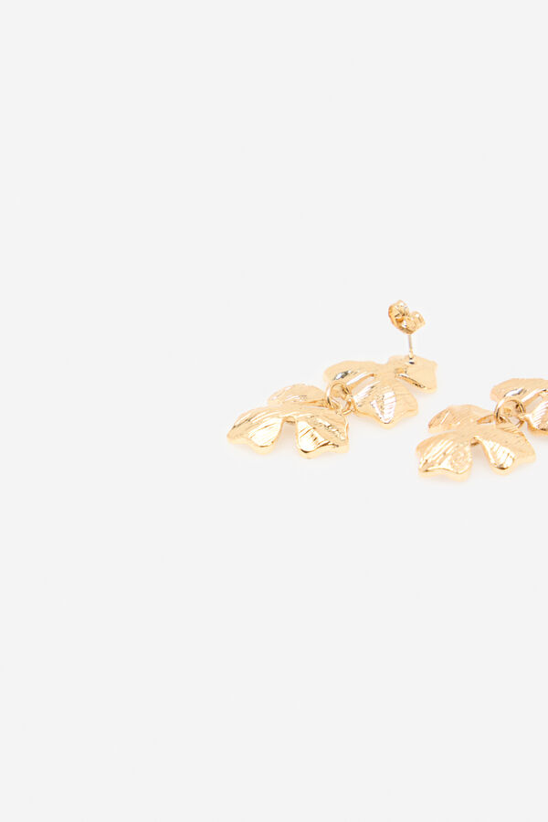 Cortefiel Pendiente flor doble Dorado
