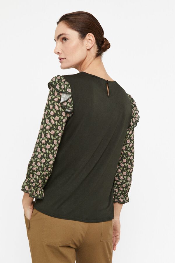 Cortefiel Top combinado folho Multicolorido