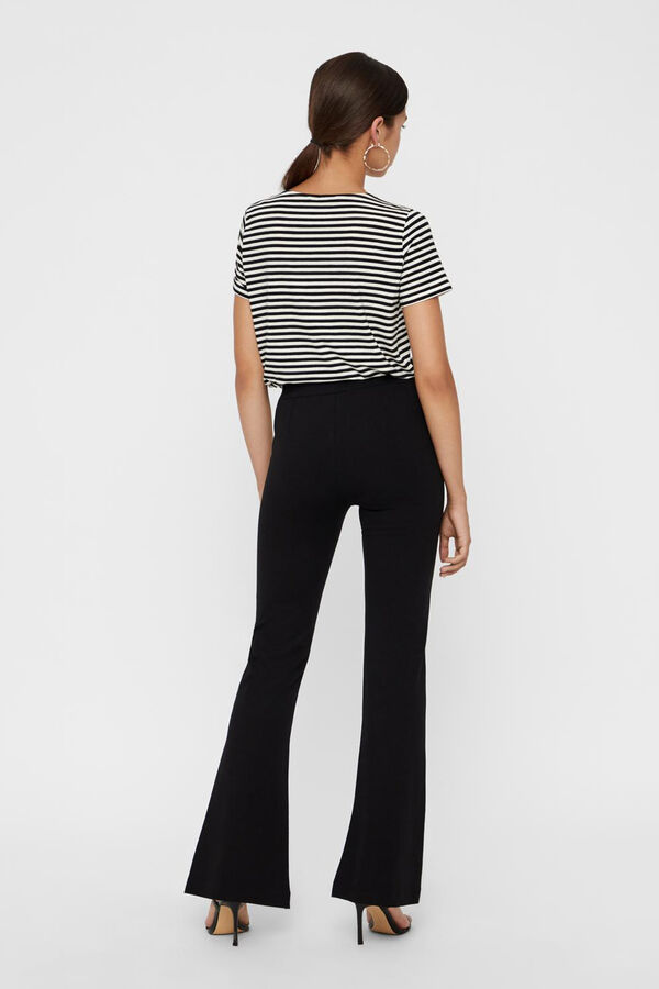 Vero Moda Pantal&oacute;n de campana tiro medio Negro
