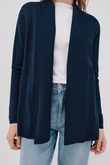 Cortefiel Chaqueta cuello chal Azul marino