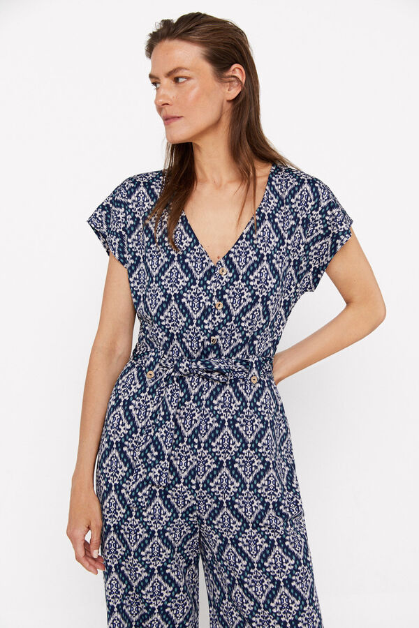 Cortefiel Mono largo punto estampado Estampado azul