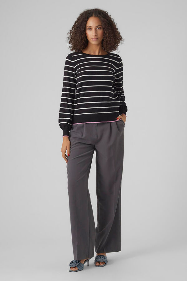 Vero Moda Jersey de punto fino con apertura en la espalda Negro