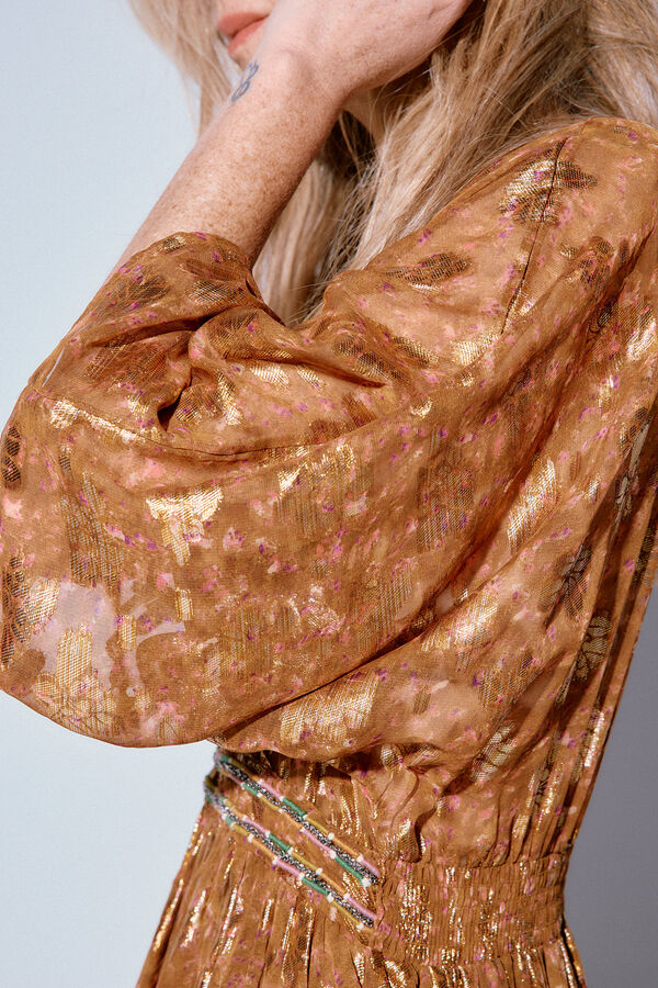 Slowlove Vestido estampado lúrex Multicolorido