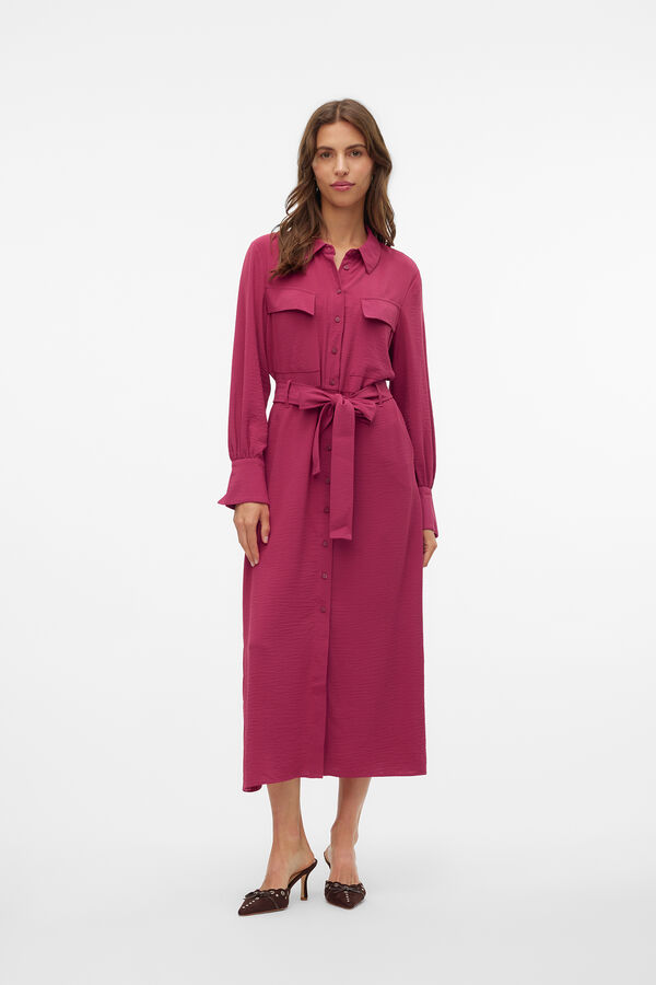 Vero Moda Vestido comprido camiseiro Roxo