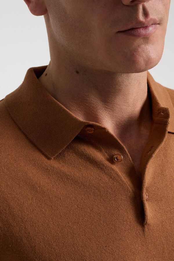 PuroEGO Malha polo Castanho