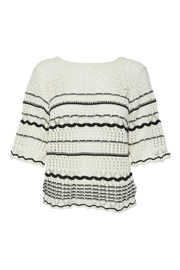 Vero Moda Top de punto manga 2/4 Gris