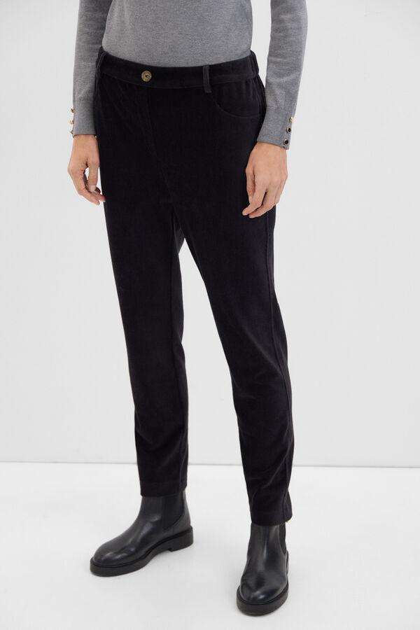 Cortefiel Legging de efecto pana Negro