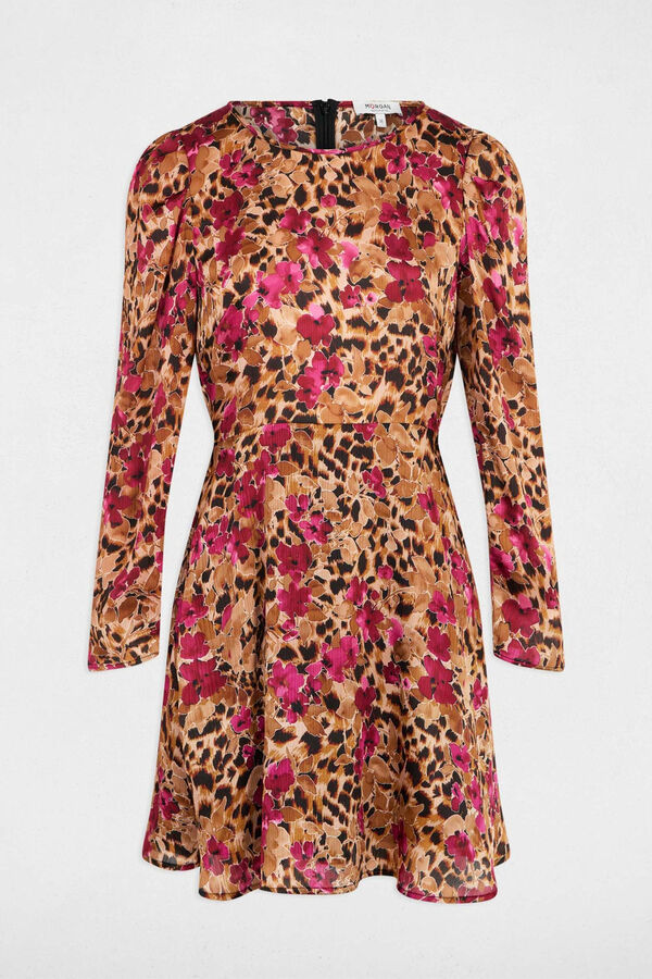 Morgan Vestido curto plissado Multicolorido