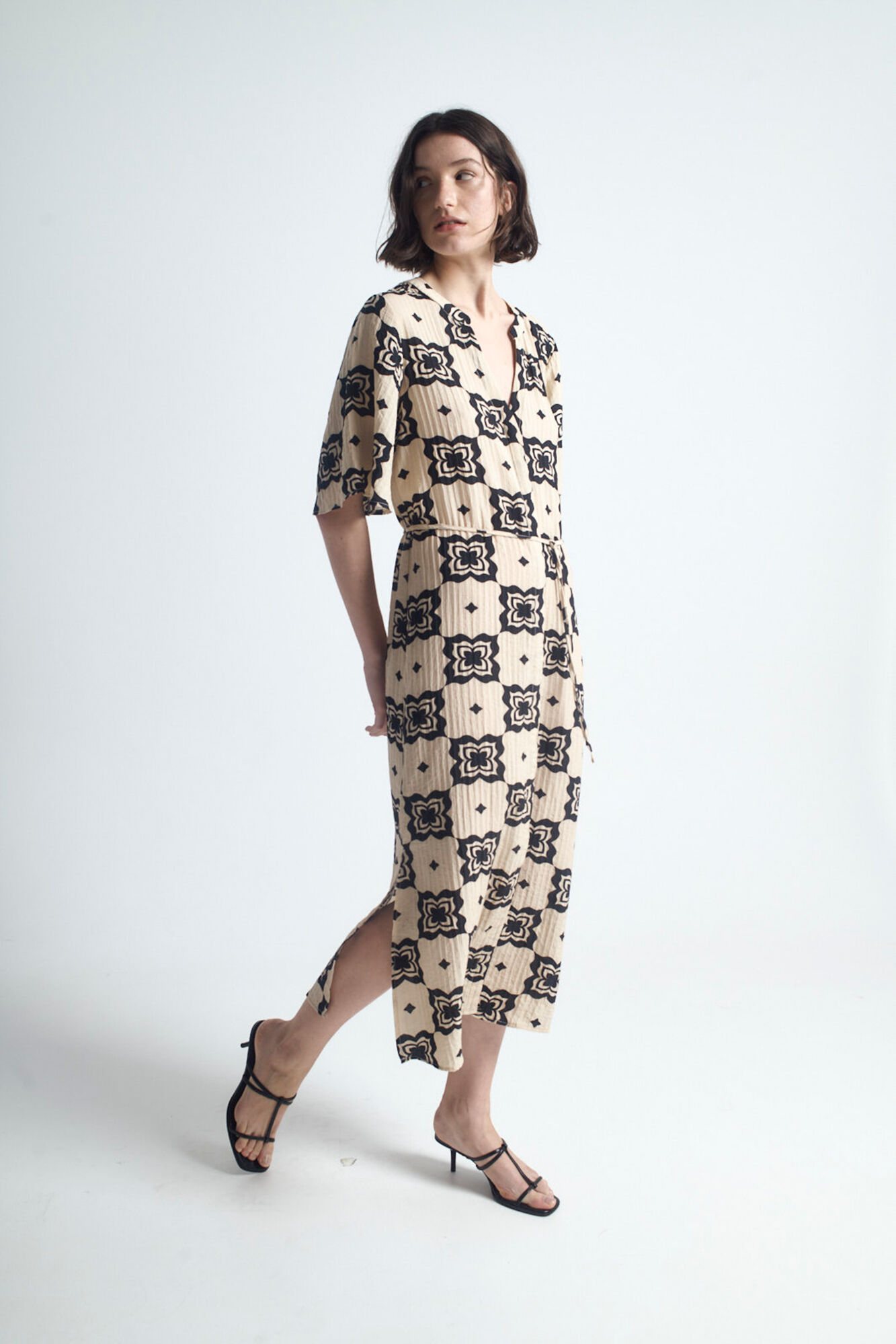 Object Vestido midi estampado