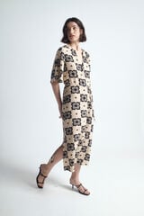 Object Vestido midi estampado Gris