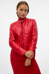 Vero Moda Casaco efeito pele  Vermelho