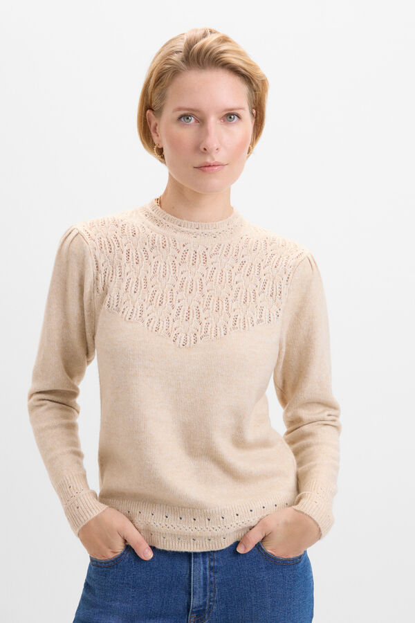 Cortefiel Camisola cintada ensopados Tostado