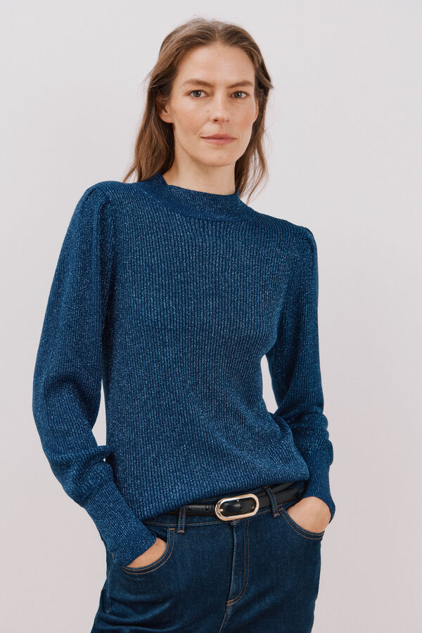Cortefiel Jersey punto metalizado Azul