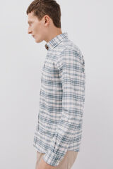 Cortefiel Camisa oxford xadrez Azul